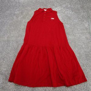 Prada Shirt Dress Womens M Red Cotton Preppy Tenis Polo
